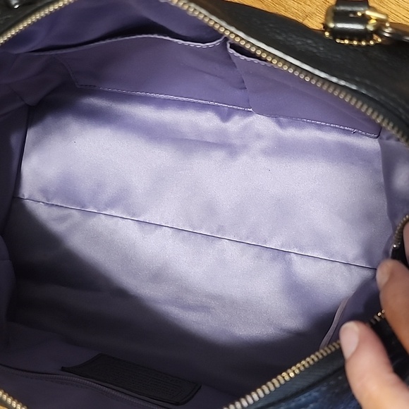 COACH East West Satchel Hand Bag Black Leather EUC - Picture 14 of 16